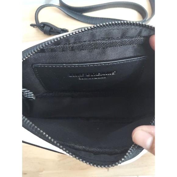 Like Dreams Women's Mini Camera Crossbody Bag White Black Trim - Picture 4 of 11